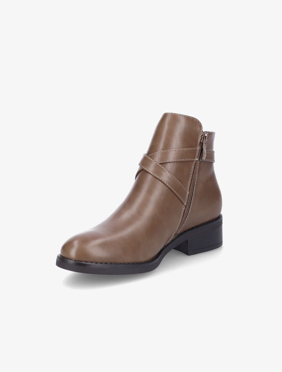 Bottines à boucle maillon - Taupe - 3