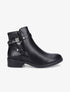 Bottines en simili à sangle - Noir - 1