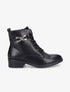 Bottines lacées à boucle stylisée - Noir - 1