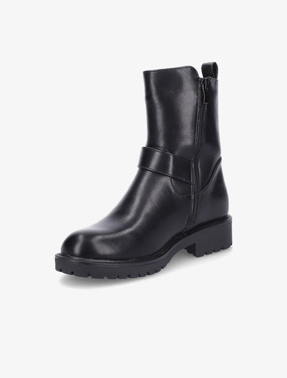 Boots style motard en simili - Noir - 3
