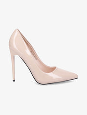 Escarpins vernis à talon aiguille - Beige - 1