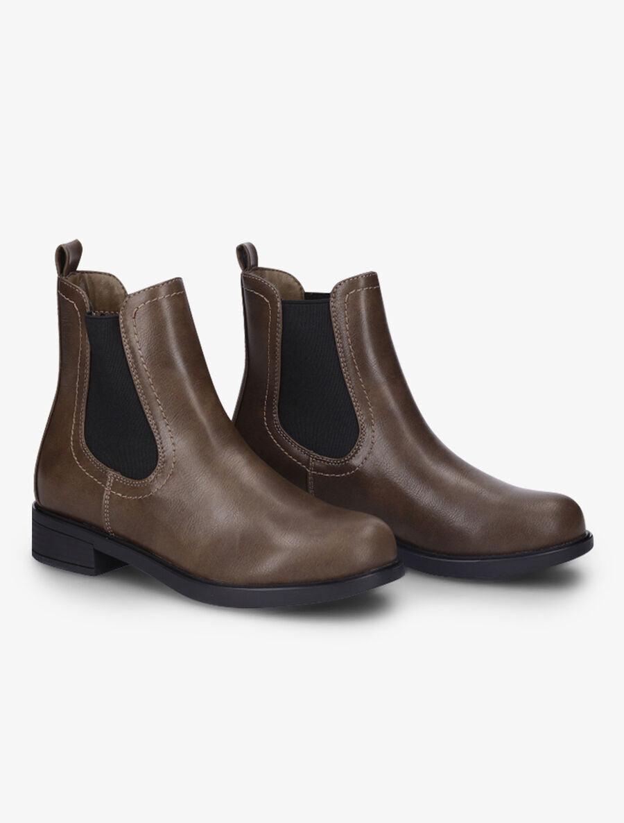 Chelsea boots en simili - Taupe - 4