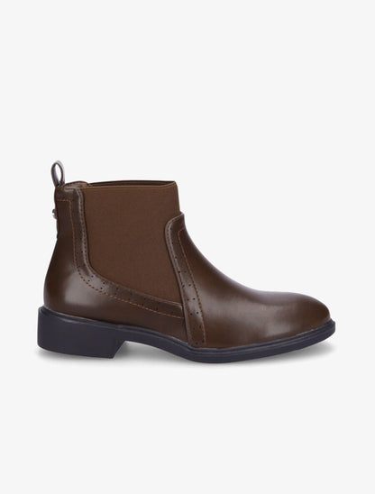 Bottines à cheville élastiquée - Marron - 1