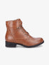 Bottines à lacets et sangles - Camel - 5