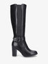 Bottes à talon et boucle stylisée - Noir - 1