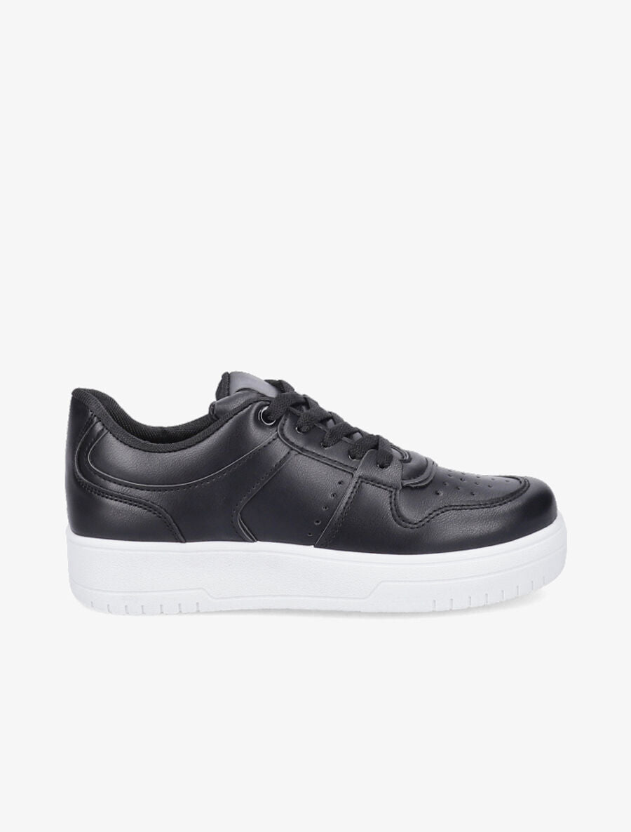 Sneakers en simili - Noir - 5