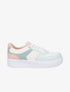 Sneakers en simili - Rose/vert - 5