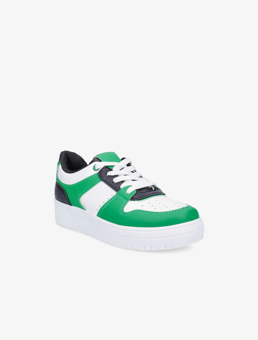 Sneakers en simili - Vert - 2