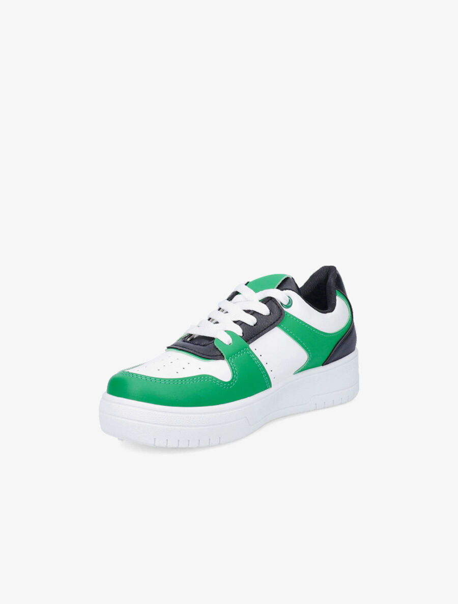 Sneakers en simili - Vert - 3