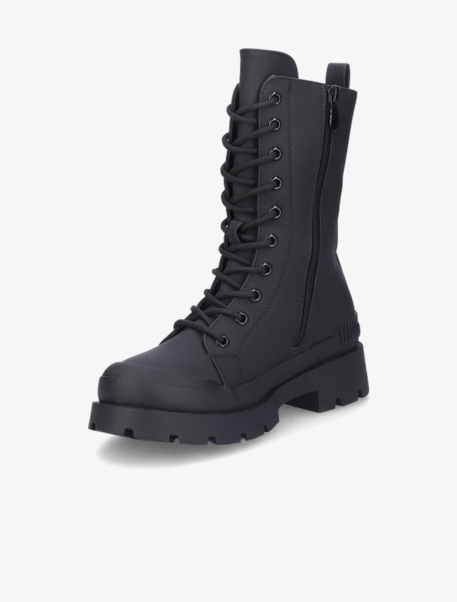 Boots montantes à lacets - Noir - 3