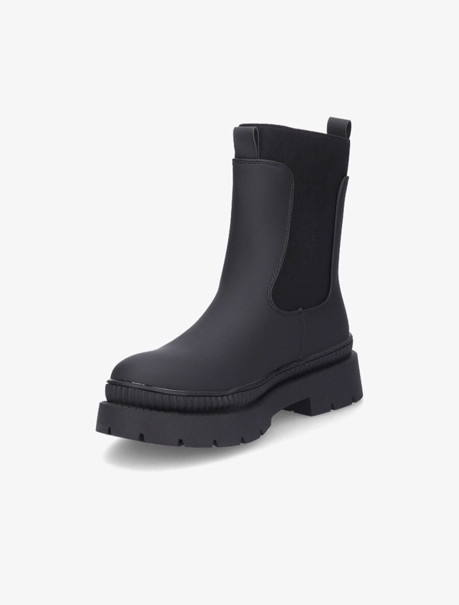Boots montantes à cheville élastiquée - Noir - 3