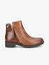 Bottines à zip et contrefort python - Camel - 5