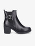 Bottines à talon et boucle - Noir - 1