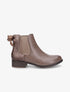 Bottines à contrefort python corseté - Taupe - 1