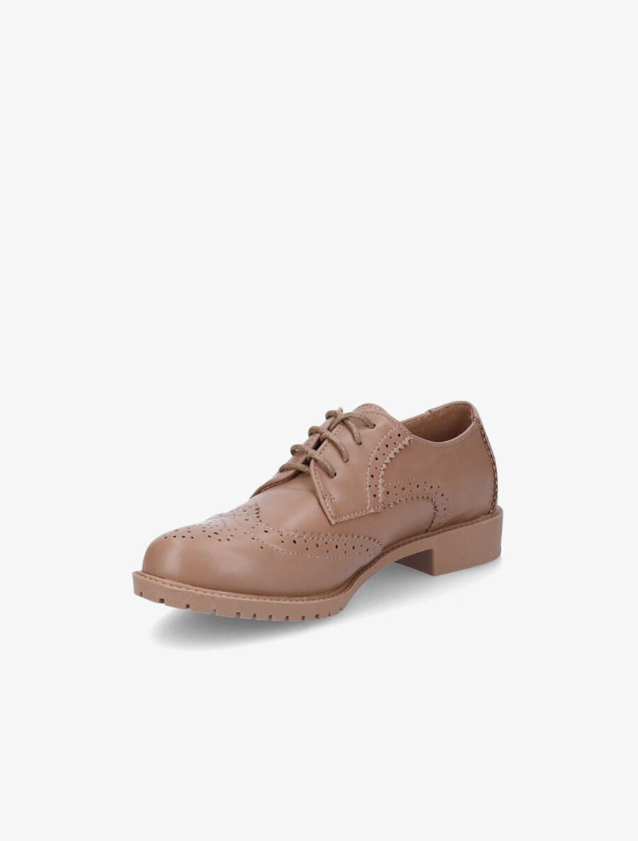 Derbies perforées - Camel - 3