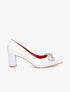 Escarpins à noeud en strass - Blanc - 5