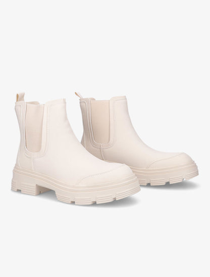 Chelsea boots à semelles crantées - Beige - 4