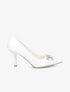 Escarpins pointus à bijou strass - Blanc - 1