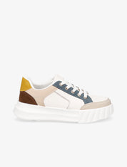 Sneakers à liseré pailleté - Taupe - 5