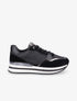 Sneakers en simili à strass et tissu irisé - Noir - 5