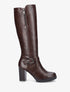 Bottes à talon et zip - Marron - 5