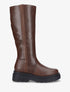 Bottes en simili à semelle crantée - Marron - 5