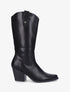 Bottes en simili style santiags - Noir - 5