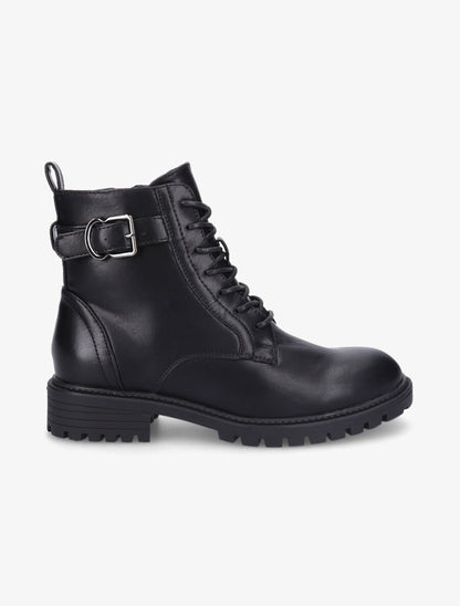 Bottines à lacets et semelle crantée - Noir - 1