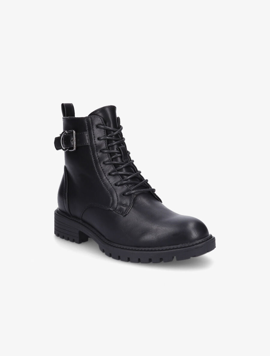 Bottines à lacets et semelle crantée - Noir - 2