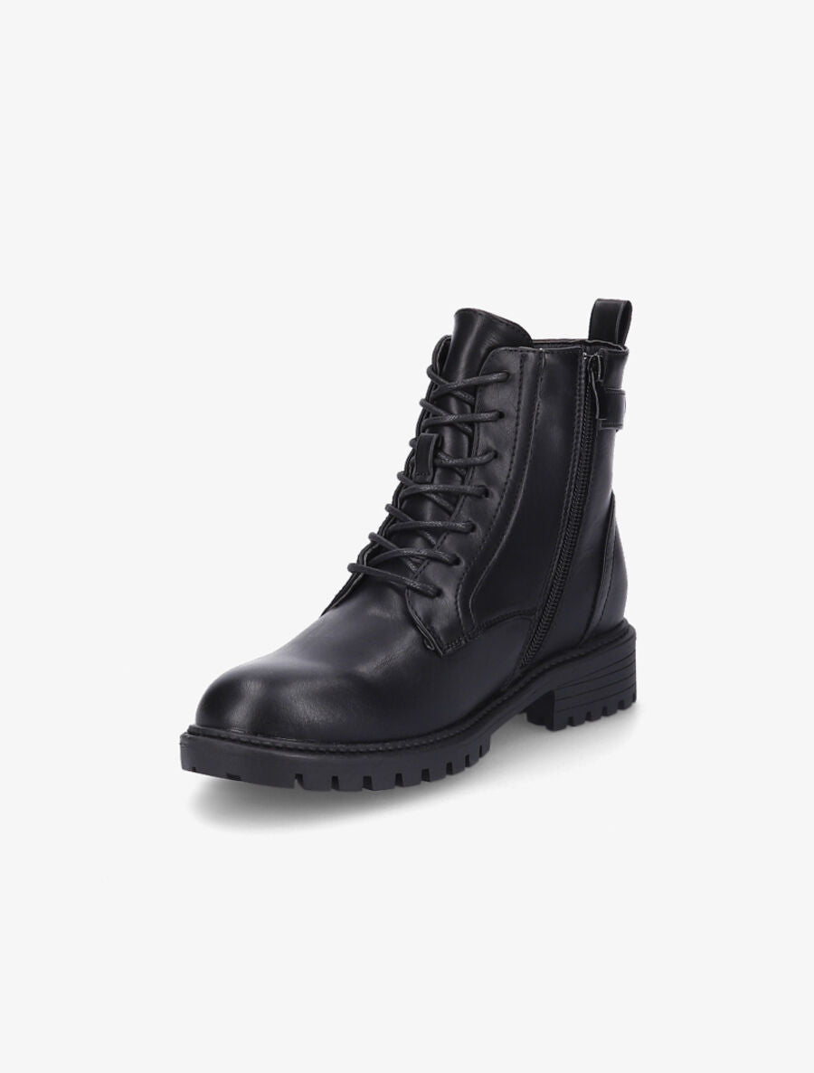 Bottines à lacets et semelle crantée - Noir - 3