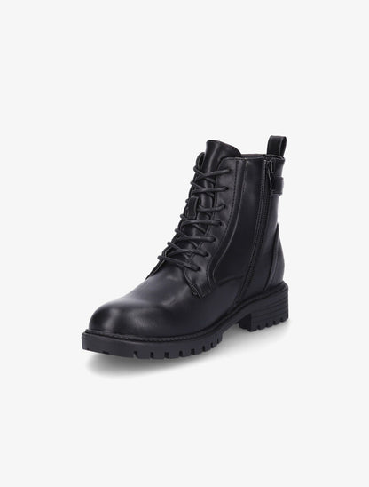 Bottines à lacets et semelle crantée - Noir - 3