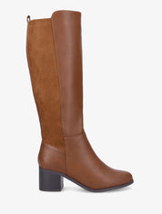 Bottes à contrefort suédé - Camel - 5