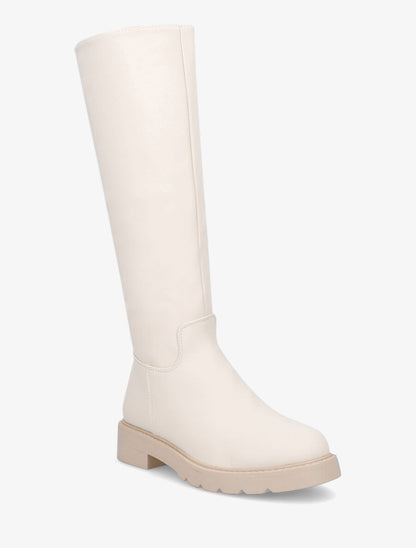Bottes en simili effet gomme - Beige - 2