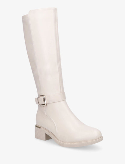 Bottes classiques à empiècement métallique - Beige - 2
