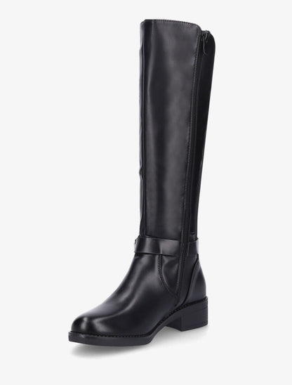 Bottes élastiquées à sangle nouée - Noir - 3