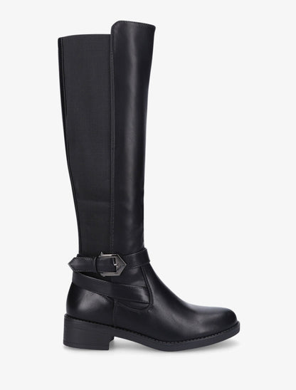 Bottes élastiquées à boucle - Noir - 1
