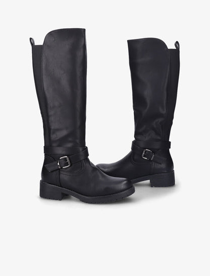 Bottes élastiquées à boucle - Noir - 4