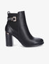 Bottines à talon et boucle - Noir - 1