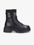 Boots zippées en simili - Noir - 1