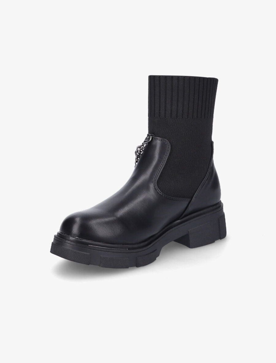 Bottines chaussettes et chaînettes amovibles - Noir - 3