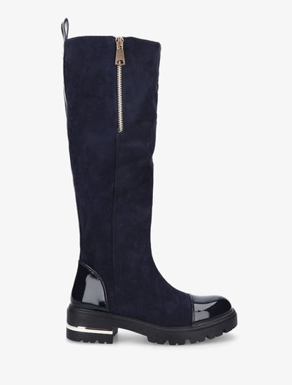 Bottes à bouts vernis - Marine - 1