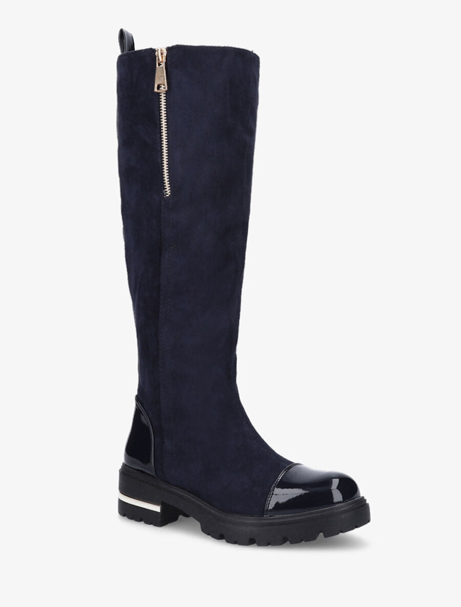 Bottes à bouts vernis - Marine - 2
