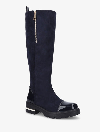 Bottes à bouts vernis - Marine - 2