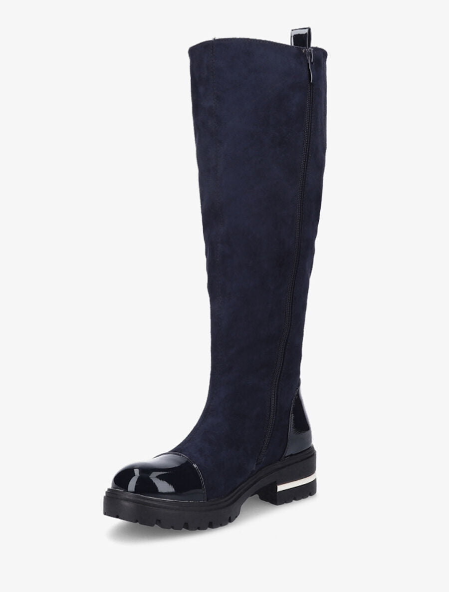 Bottes à bouts vernis - Marine - 3