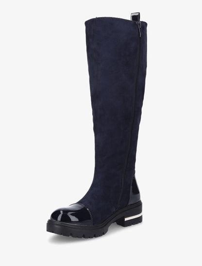 Bottes à bouts vernis - Marine - 3