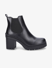Bottines élastiquées à talon mi-haut - Noir - 5