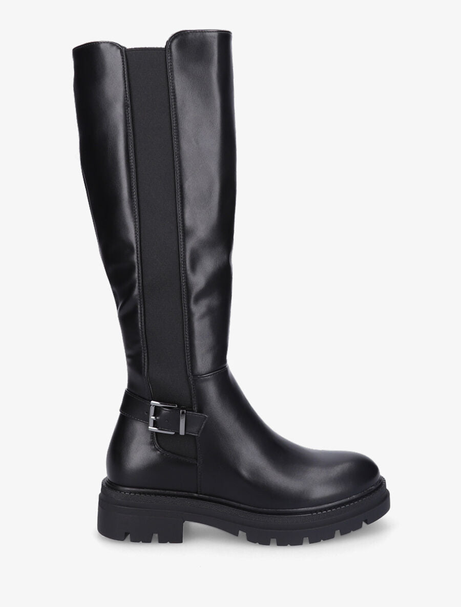 Bottes à boucle et semelles crantées - Noir - 5