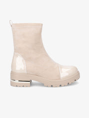 Bottines à bout vernis - Beige - 1