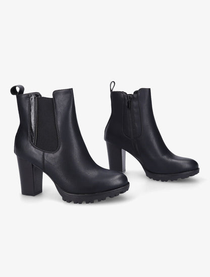 Bottines classiques à talon haut - Noir - 4