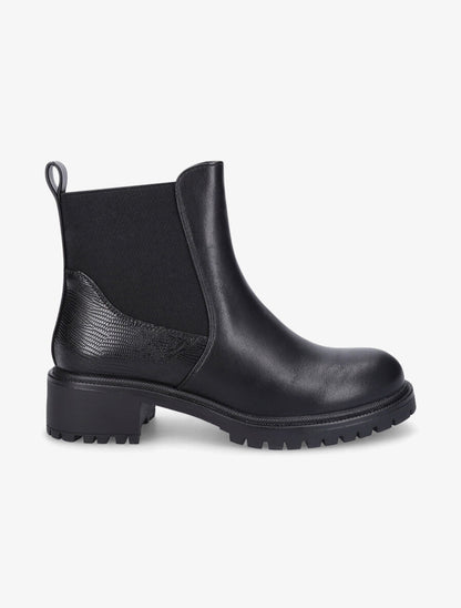 Bottines élastiquées à contrefort texturé - Noir - 1